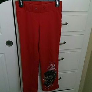 Red sweat pants