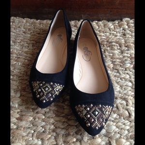 Black and Gold Flats