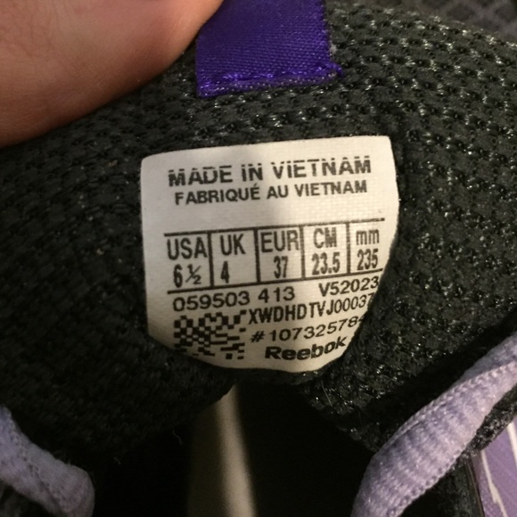 Grey & Purple Reebok Running Shoes - Picture 2 of 4