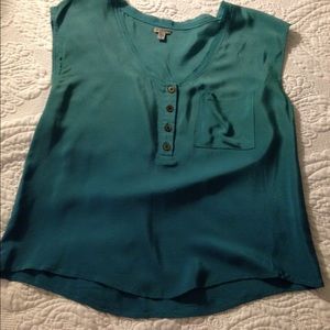 Ecote (Urban Outfitters) Green Ombré Silky Shirt