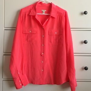 100% Jcrew silk blouse