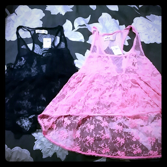 Bundle:::4 Hollister shirts, 3 ae shirts, 1 tank