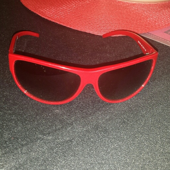 Red Dolce & Gabbana sunglasses