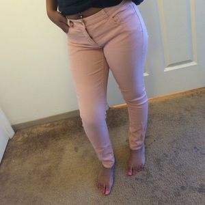 Soft Pink Skinny Jeans