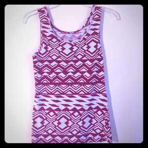 Pink & White Tank Top