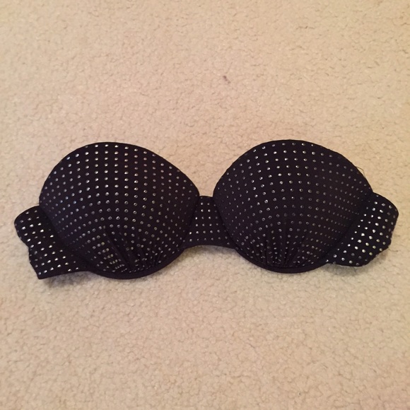 Scalloped rhinestone top swim suit
