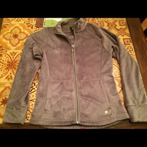 Fleece gray zip up sweatshirt