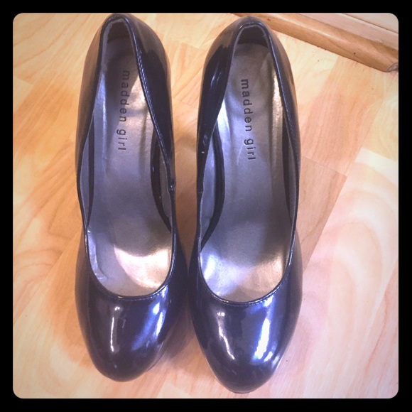 Navy Blue Patent Leather MADDEN GIRL Pumps