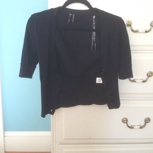 Quarter sleeve Black Cardigan
