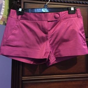 Fuschia satin shorts