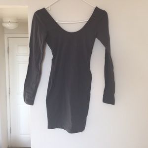 Long sleeve grey dress