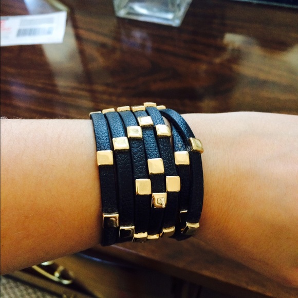 Faux leather bracelet