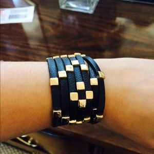 Faux leather bracelet