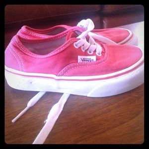 Red boys vans