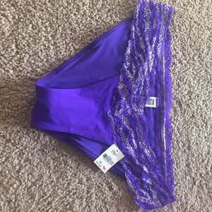 Purple size x-small, VS pink bathing suit bottoms!