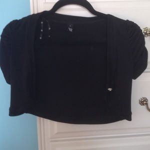 Short sleeved black cardigan