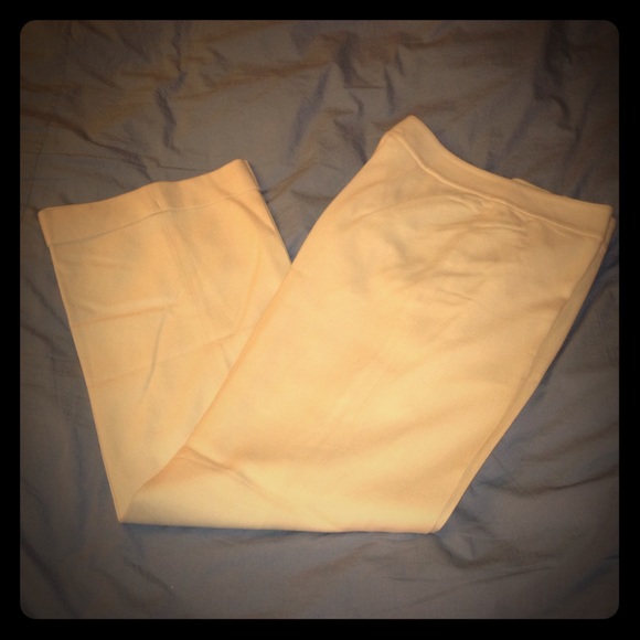 Ann Taylor Cashmere Blend Ivory Cuffed Trousers 4