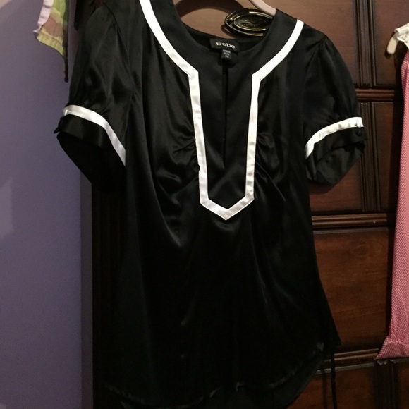 Black satin shirt