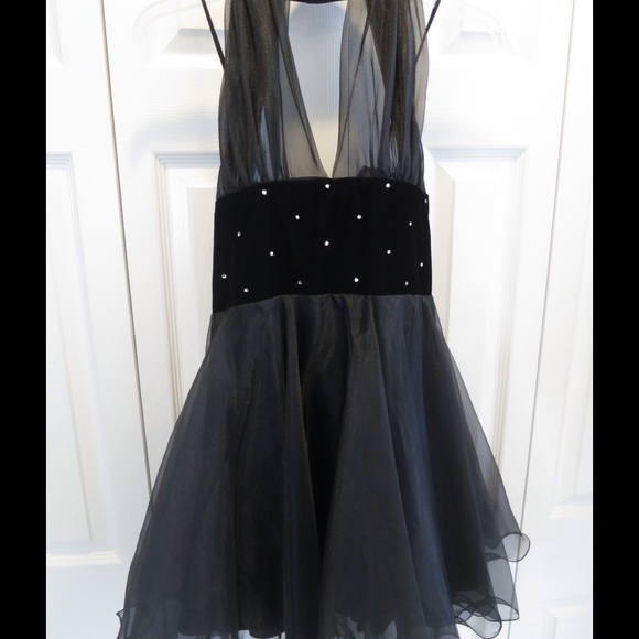 Faviana Halter Black Dress