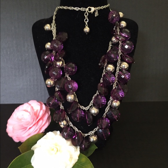 Purple fashion necklace