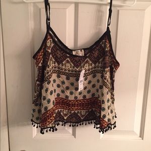 NWT Fringe Loose Top