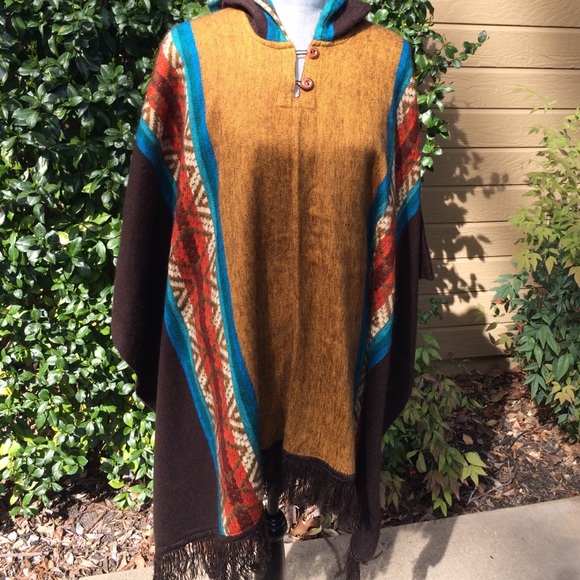 Sweaters - Southwestern Hooded Poncho