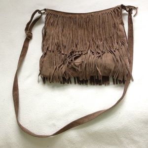 Brown Brandy Melville Fringe Purse