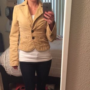 Khaki Corduroy fitted jacket