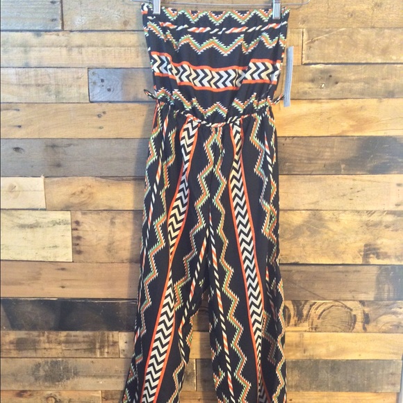 Boho Aztec Jumpsuit Romper