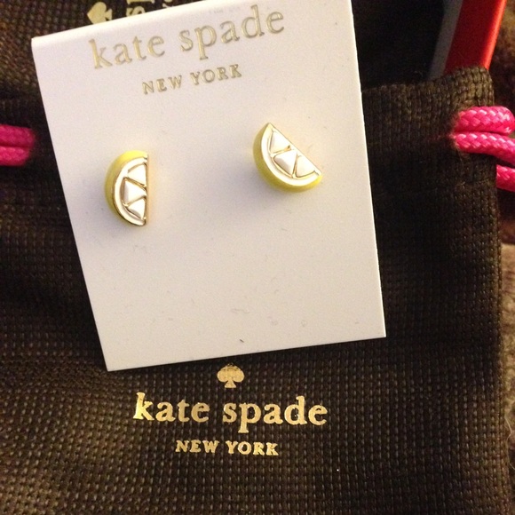 NWT Kate Spade lemon stud earrings