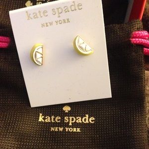 NWT Kate Spade lemon stud earrings