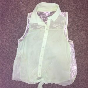 Cute lace sheer tank