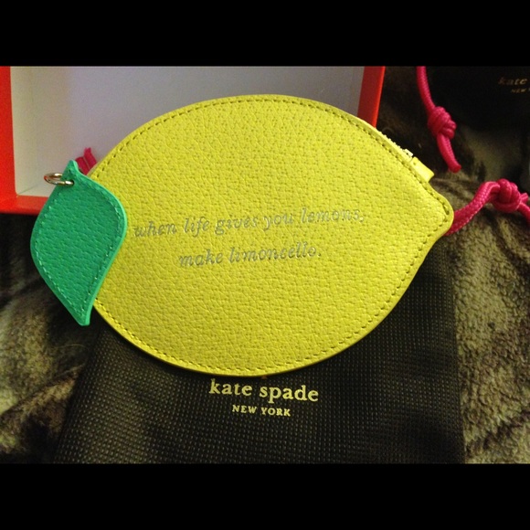 NWT Kate Spade Lemon coin purse