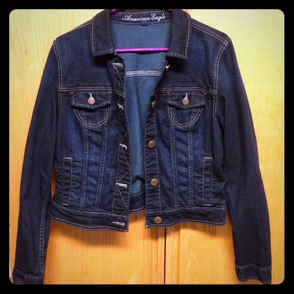 Women's dark blue denim jean jacket