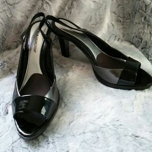 Two tone back and silver heels