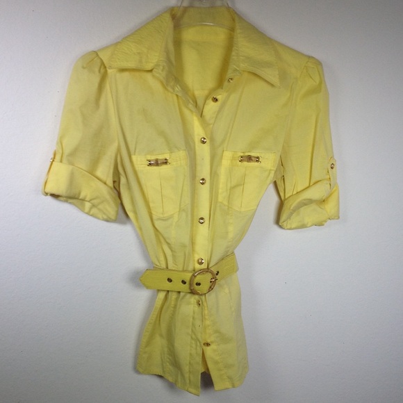 Beautiful yellow blouse by BeBe