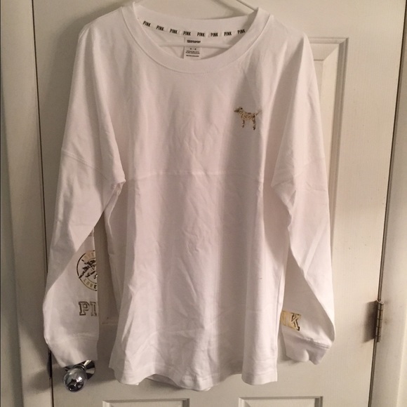 NWOT Victoria's Secret White Varsity Crew