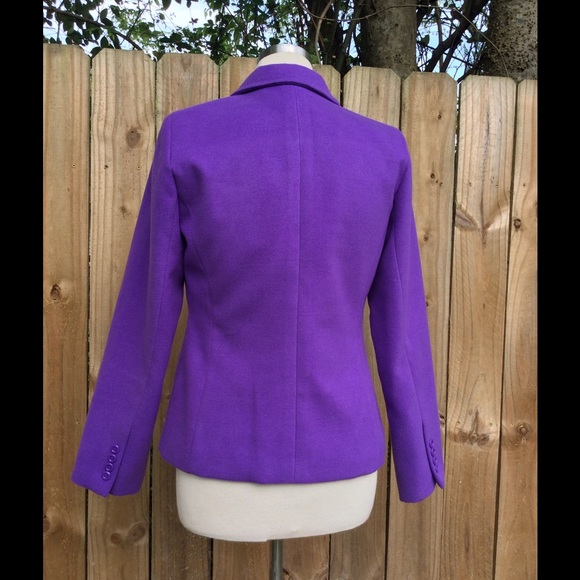 Pop of color 2 button purple pea coat! - Picture 3 of 4
