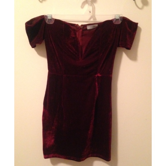 Tobi Burgundy Velvet dress