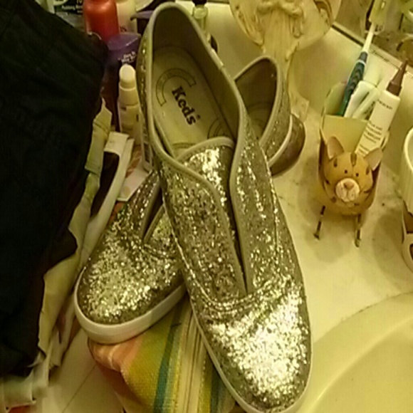 Sparkle silver laceless Keds