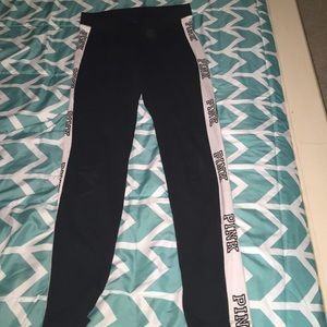 white and black leggings from pink!