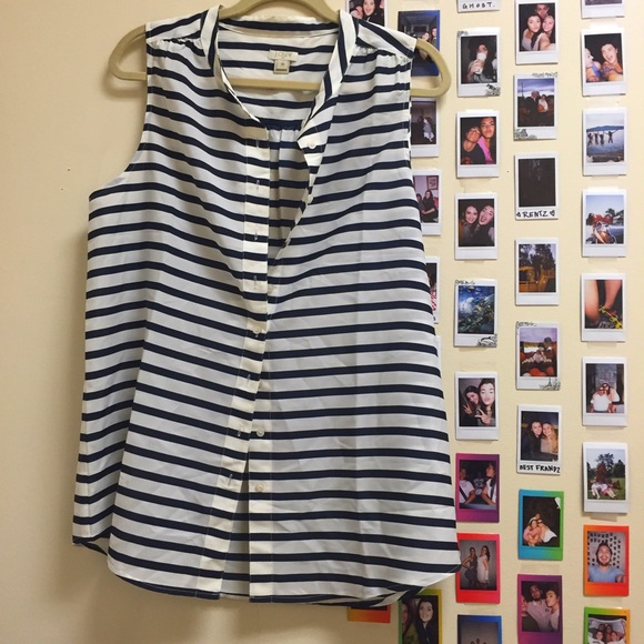 JCREW Sleeveless Button Up Shirt