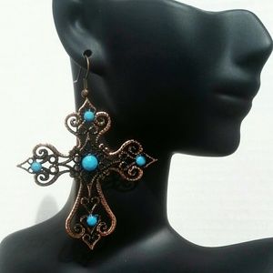 NWOT Cross Earrings