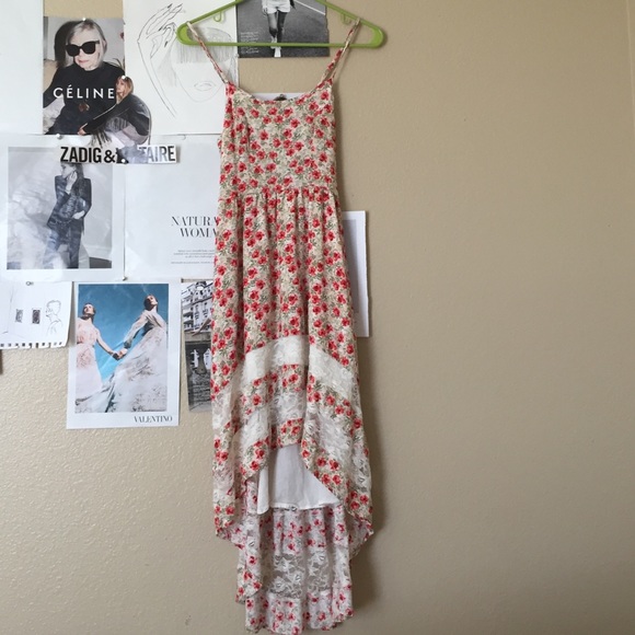 Floral high low