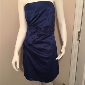 Jessica McClintock blue satin dress