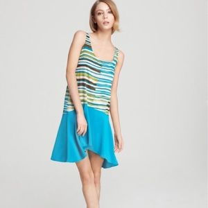 Thakoon Addition Blue & Green Stripe Tank Dress