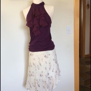 Purple halter top w/ ruffle 🌸 SPRING CLEANING 🌸