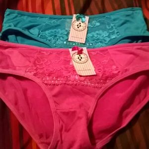 Hot pink and blue panties