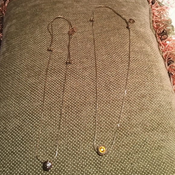 2 authentic Alex & Ani necklaces-gold tone