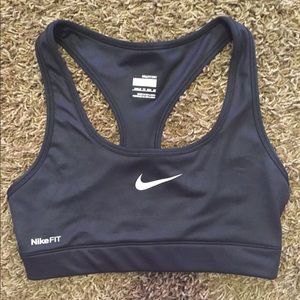 Black dri-fit Nike sports bra